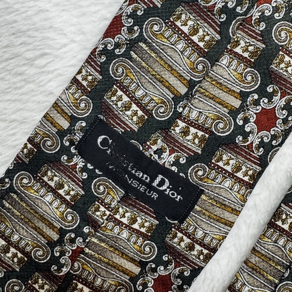 Christian Dior monsieur Mens Necktie 100% Silk Vintage Y2K Business - Picture 3 of 8